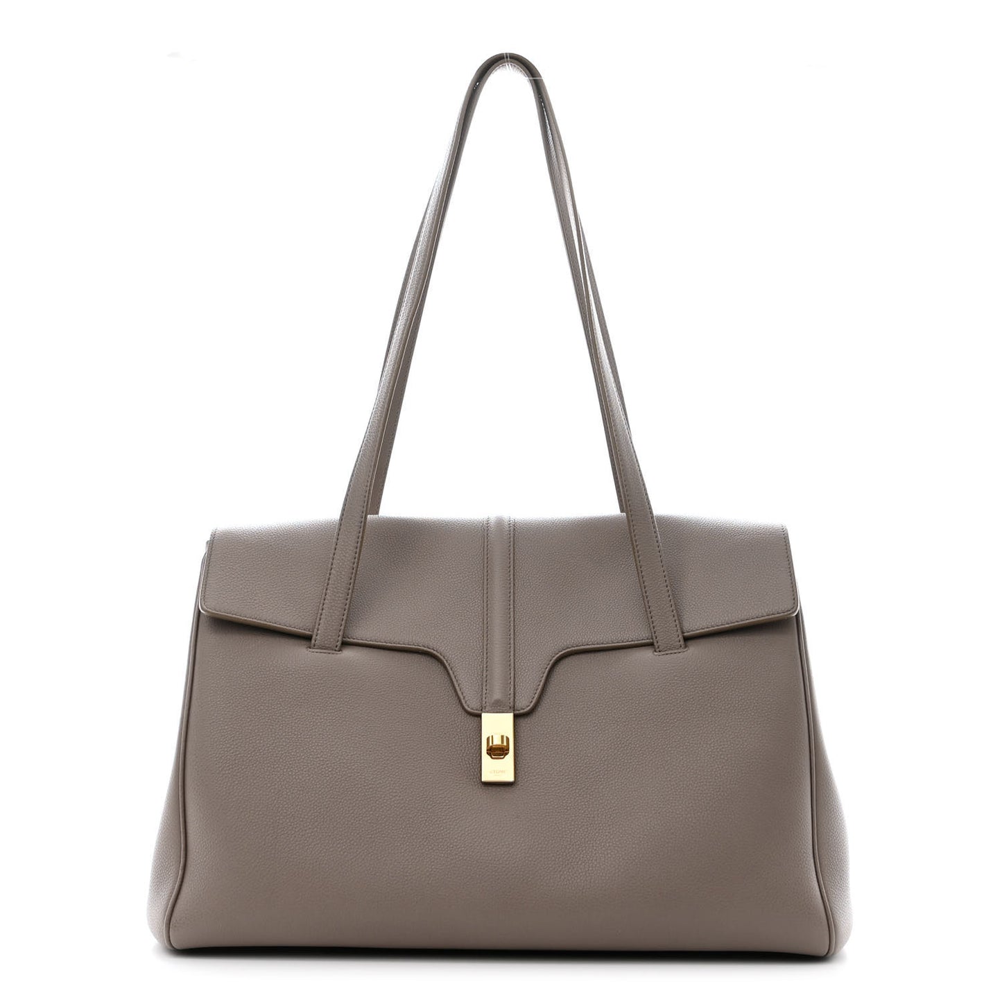 Supple Grained Calfskin Large Soft 16 Bag Pebble