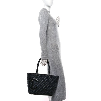 Chanel Calfskin Quilted Large Cambon Tote Black 2 of 11