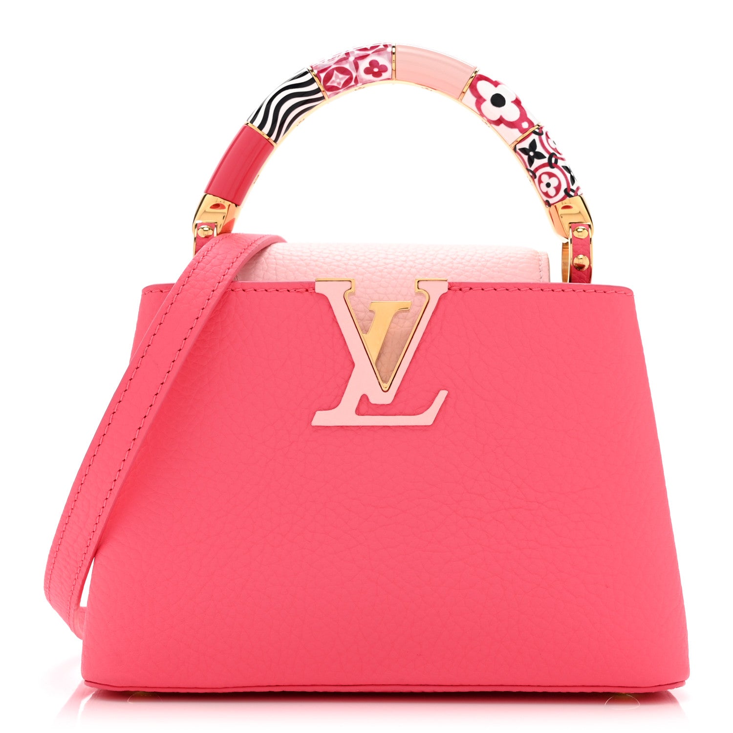 Louis Vuitton Taurillon Monogram Tile Capucines Mini Dragonfruit Ballet Pink 1 of 9