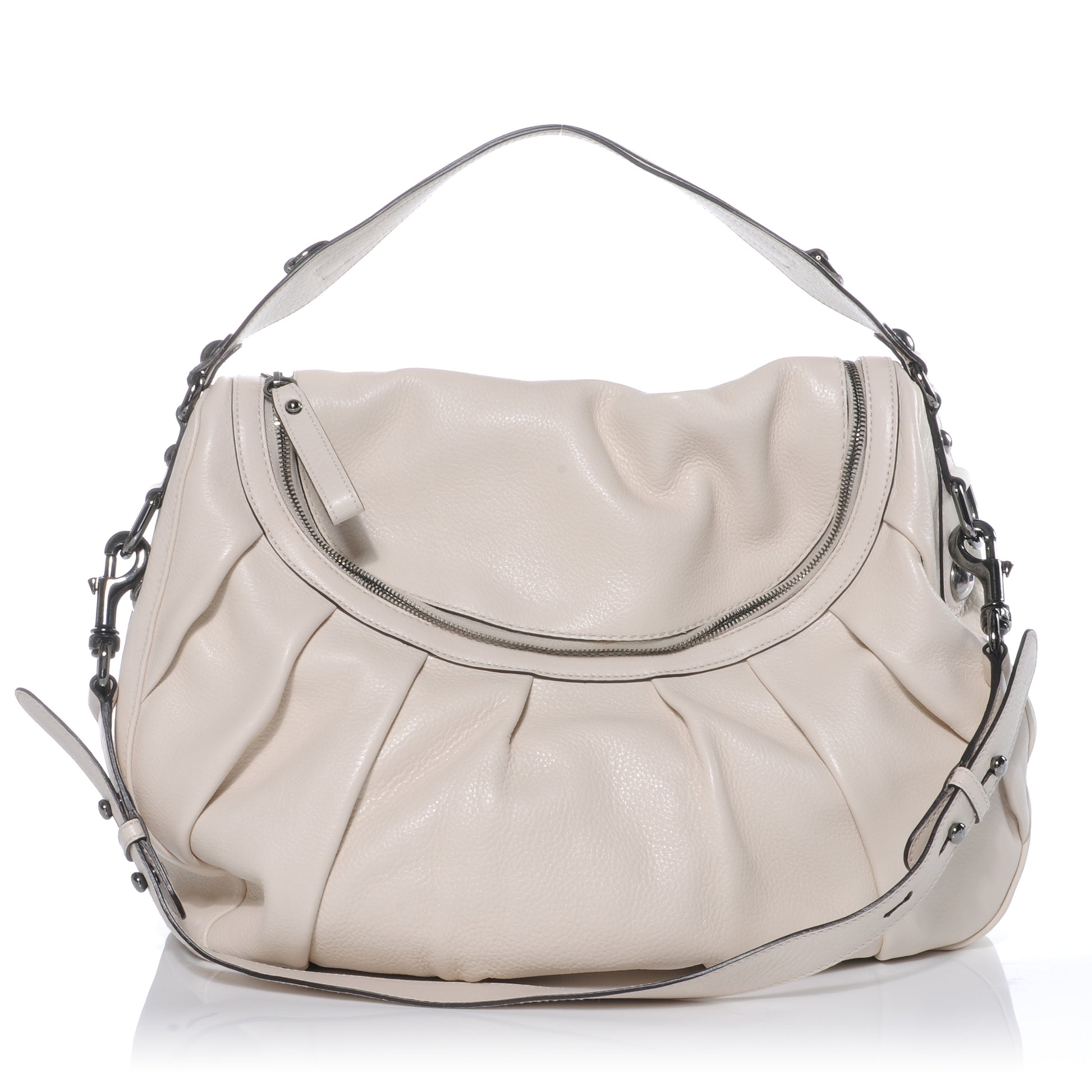 Gucci Leather Icon Bit Medium Shoulder Bag Ivory 1 of 7