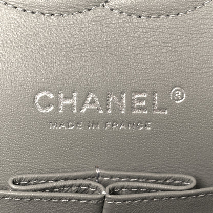 Chanel Lambskin Quilted Medium Double Flap Grey 6 of 12