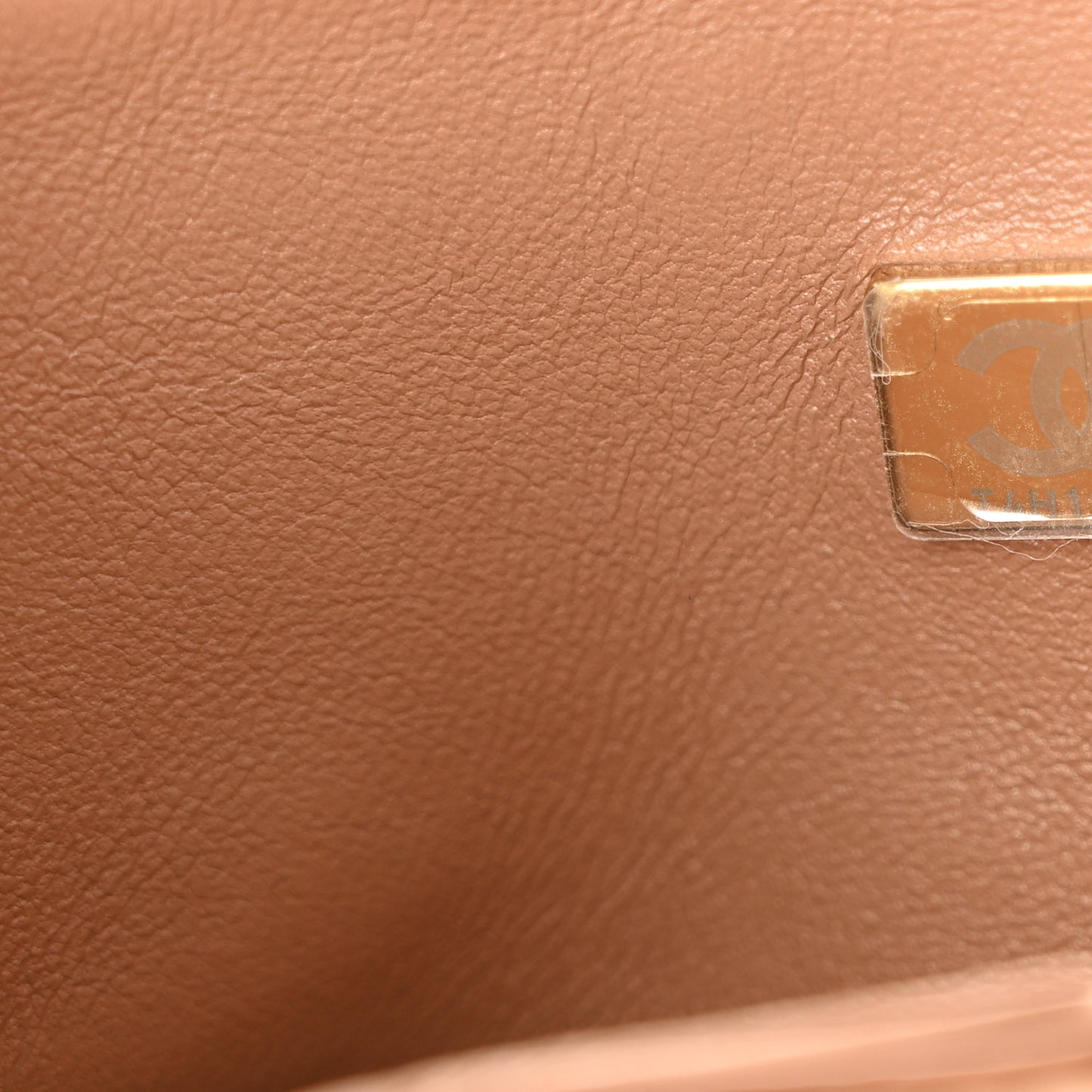 Lambskin Quilted Small Double Flap Brown