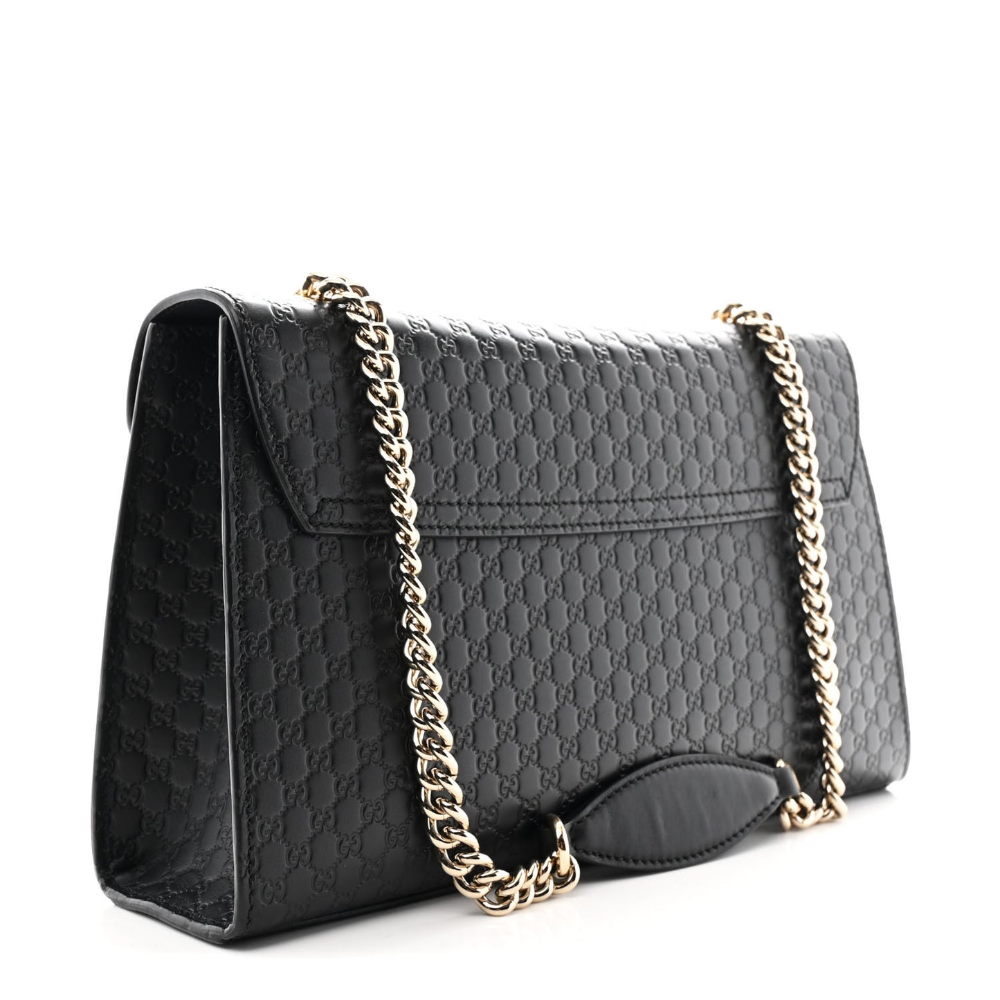 Microguccissima Medium Emily Chain Shoulder Bag Black