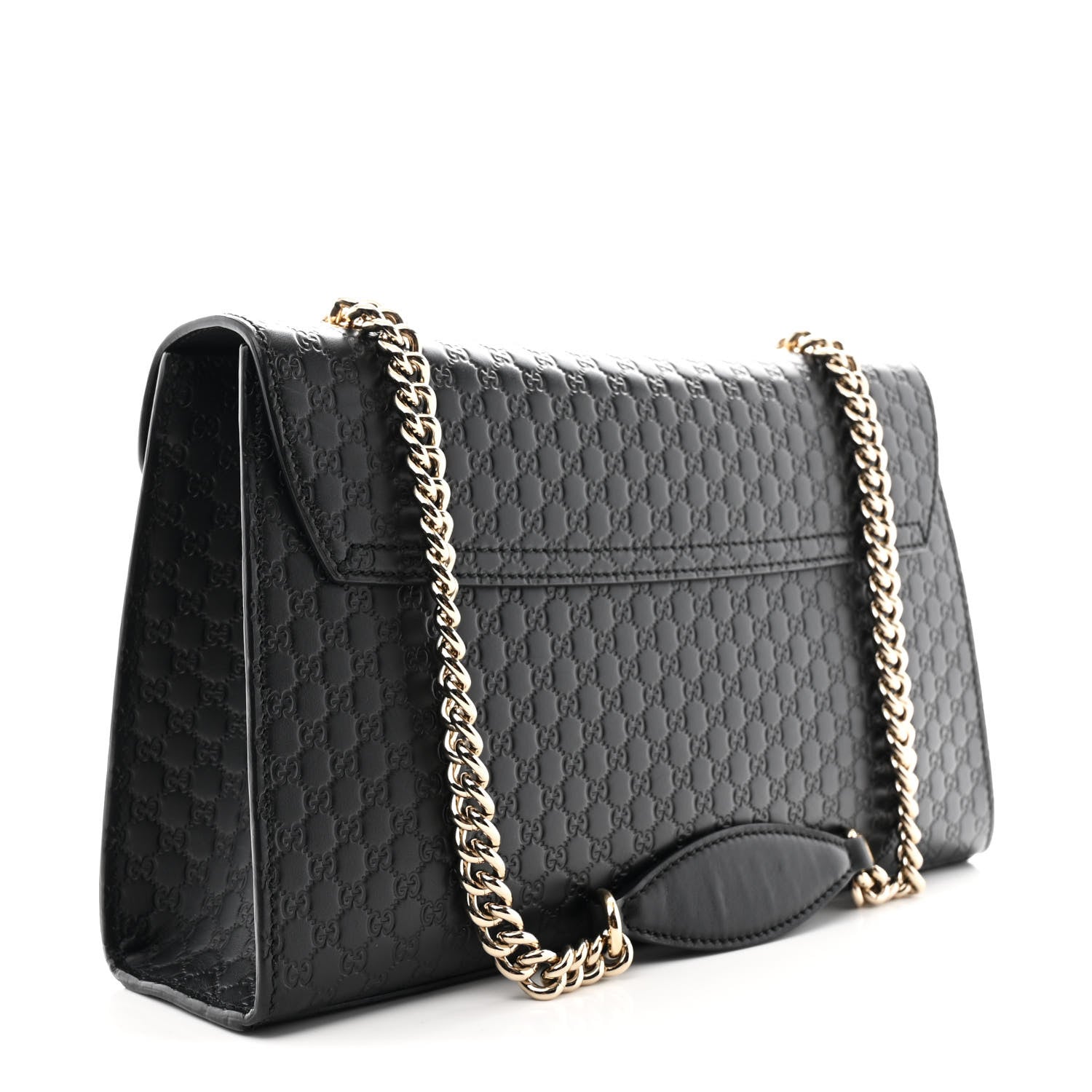Gucci Microguccissima Medium Emily Chain Shoulder Bag Black 3 of 10