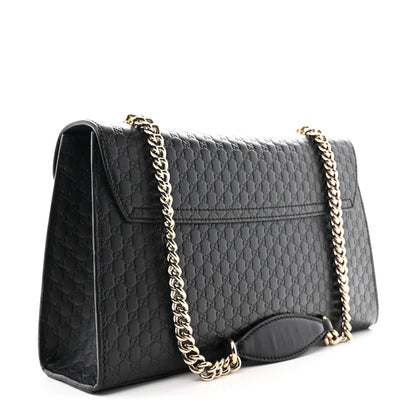 Gucci Microguccissima Medium Emily Chain Shoulder Bag Black 3 of 10