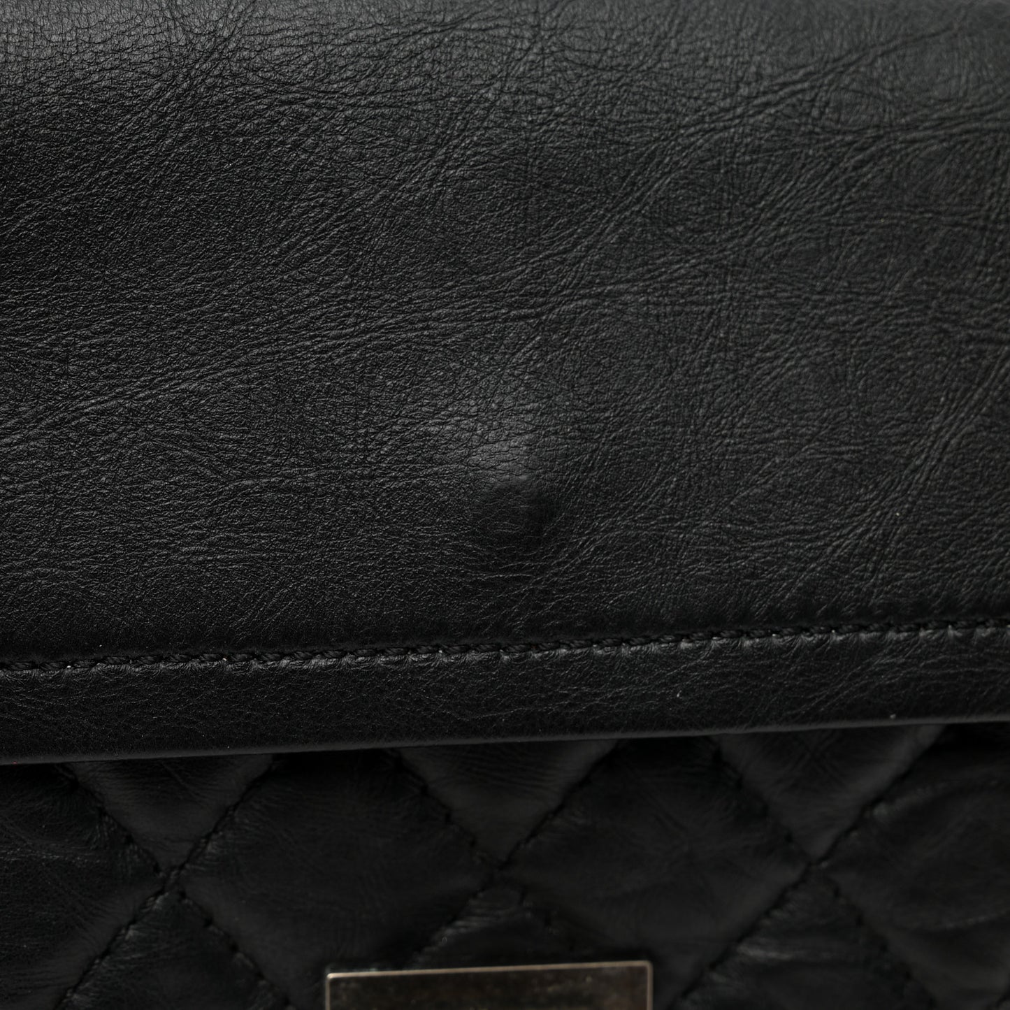 Aged Calfskin Quilted 2.55 Reissue 225 Flap Black