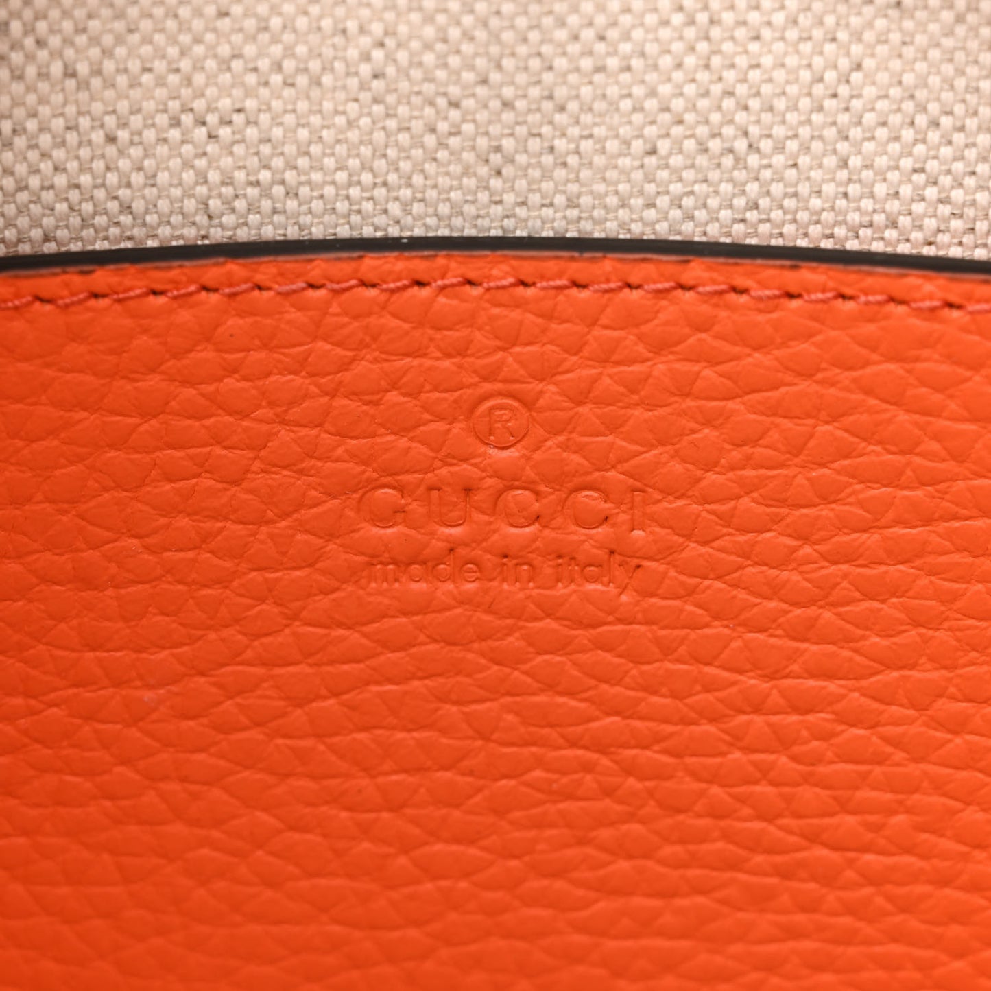 Piuma Calfskin Jumbo GG Embossed Mini Duffle Bag Good Orange