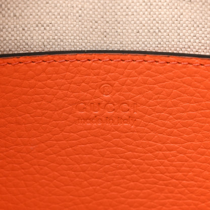 Gucci Piuma Calfskin Jumbo GG Embossed Mini Duffle Bag Good Orange 6 of 10
