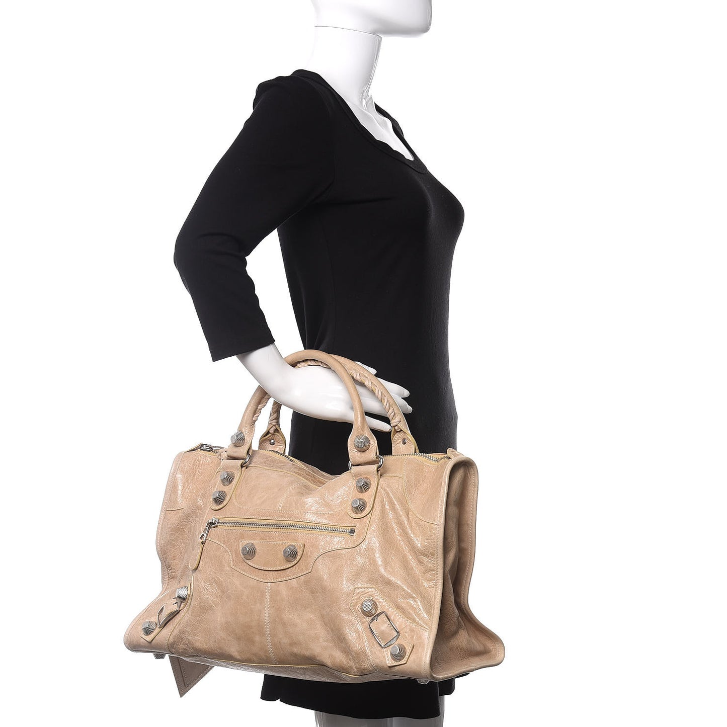 Agneau Giant 21 Silver Hardware Work Sahara