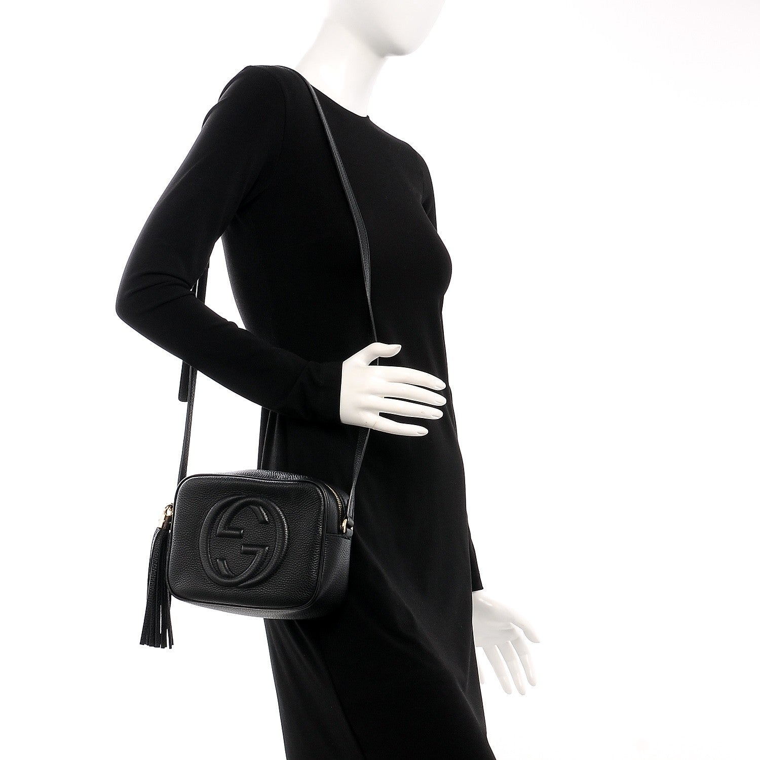Gucci Pebbled Calfskin Small Soho Disco Bag Black 2 of 7