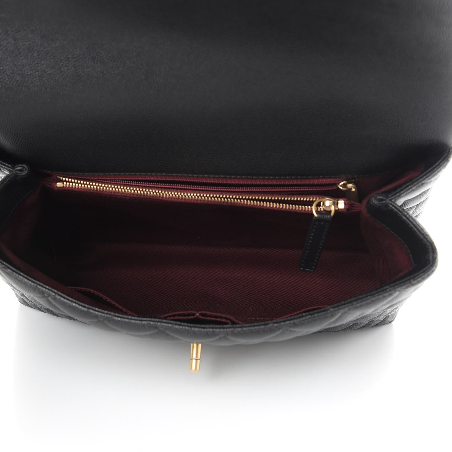Chanel Caviar Quilted Medium Coco Handle Flap Black 5 of 11