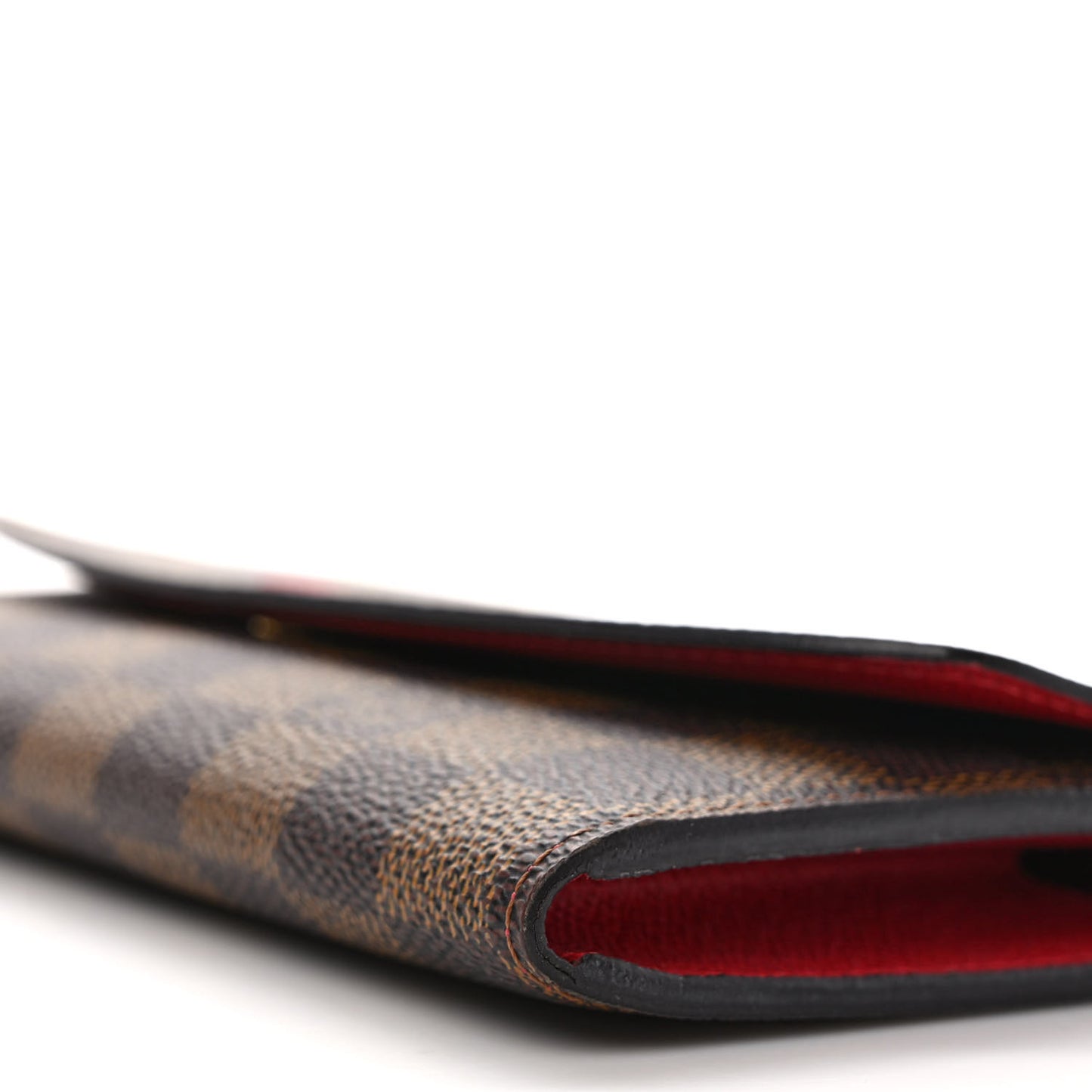Damier Ebene Emilie Wallet Red