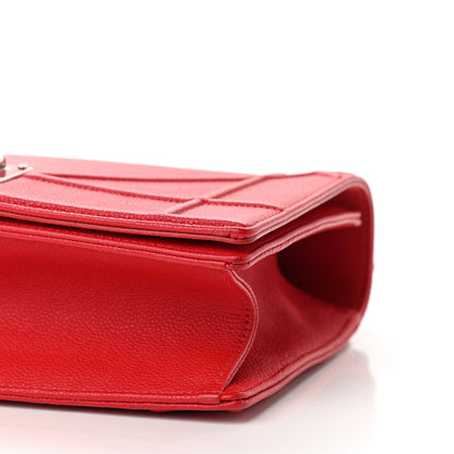 Christian Dior Grained Calfskin Medium Diorama Flap Bag Red 11 of 11