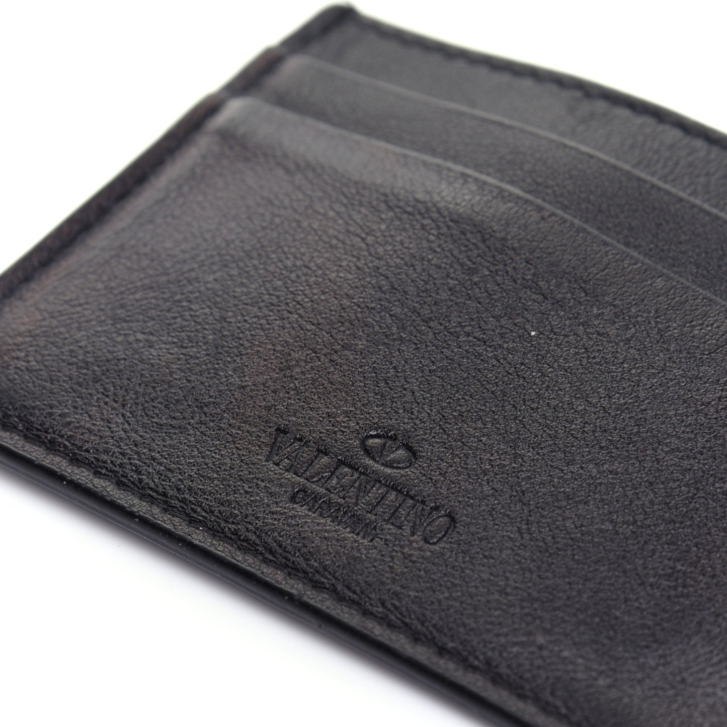 Nappa Canvas Camouflage Card Holder Green