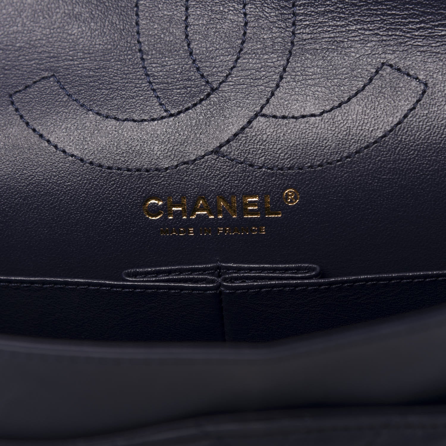 Chanel Crumpled Calfskin Chevron Quilted 2.55 Reissue 226 Navy Blue 8 of 10