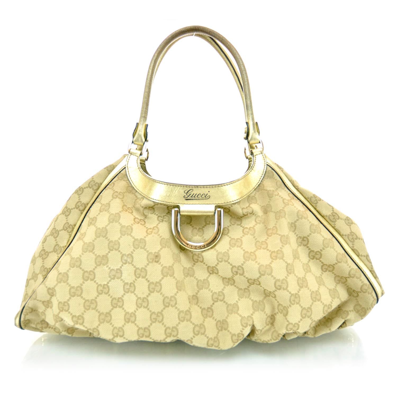Gucci Monogram D Gold Hobo Metallic Gold 1 of 12