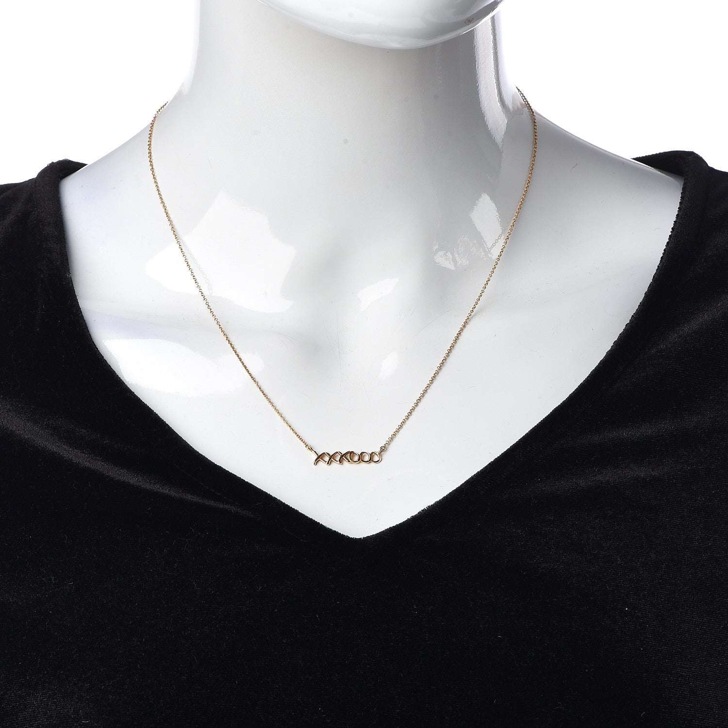 Tiffany 18K Rose Gold Paloma's Graffiti Love and Kisses Pendant Necklace 2 of 5