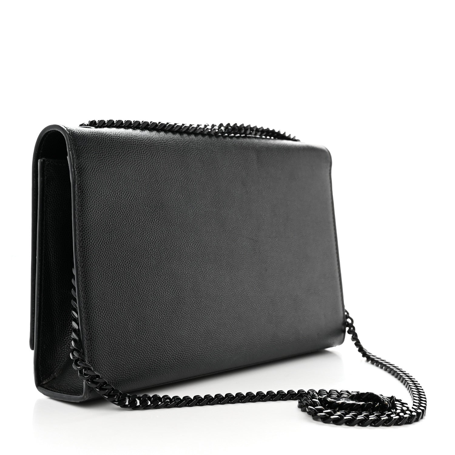 Saint Laurent Grain De Poudre Medium Classic Monogram Monochrome Kate Satchel Black 2 of 13