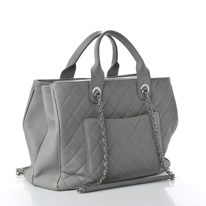 Chanel Caviar Quilted Large Urban Companion Top Handle Shopping Tote Grey 4 of 12