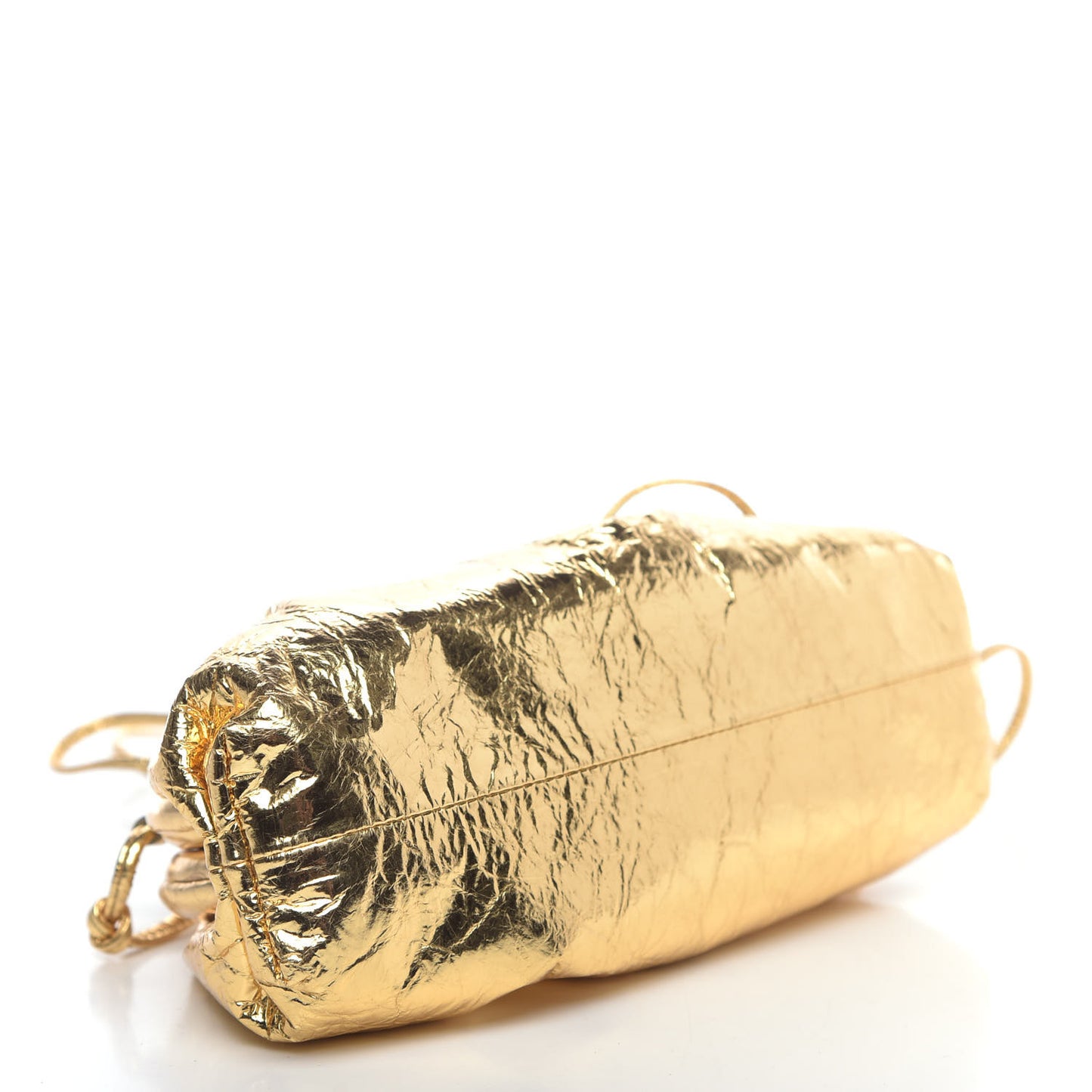 Metallic Crinkled Lambskin The Mini Pouch Oro