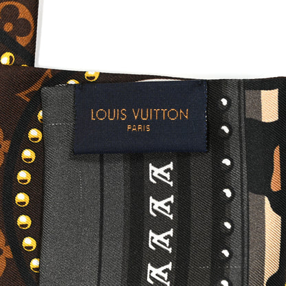 Louis Vuitton Silk Monogram LV World Bandeau Brown 3 of 4