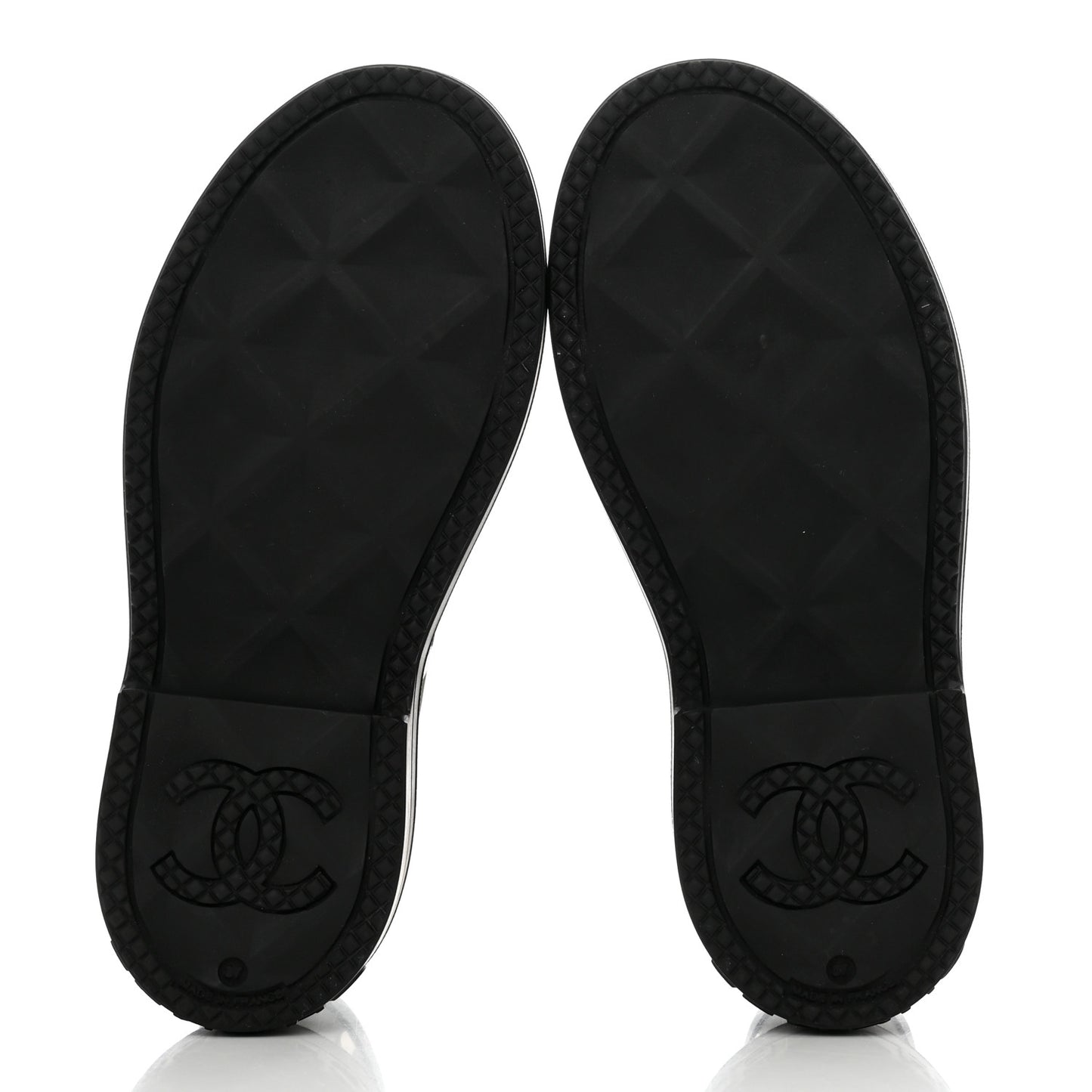 Rubber CC Print Boots 37 Black