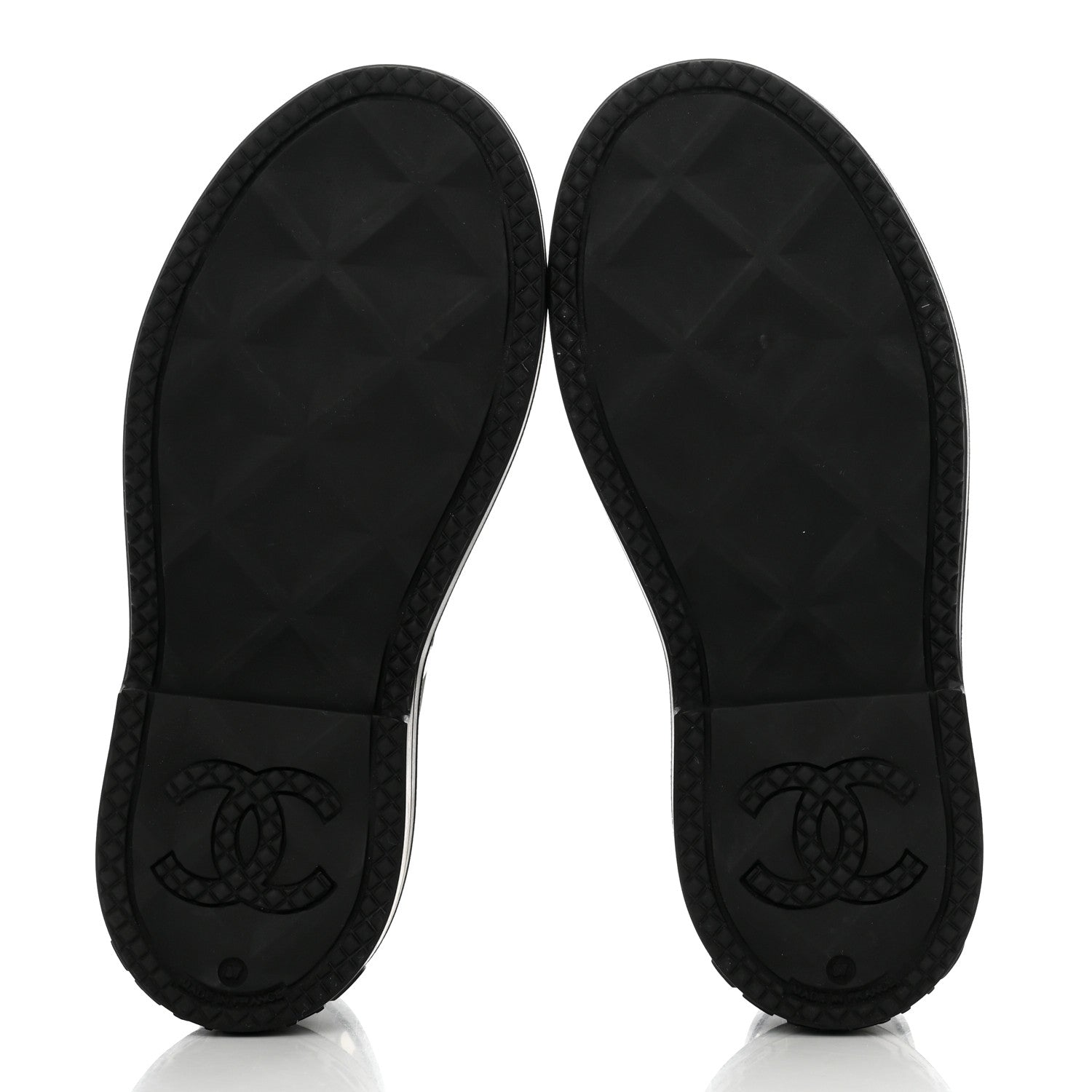 Chanel Rubber CC Print Boots 37 Black 5 of 9