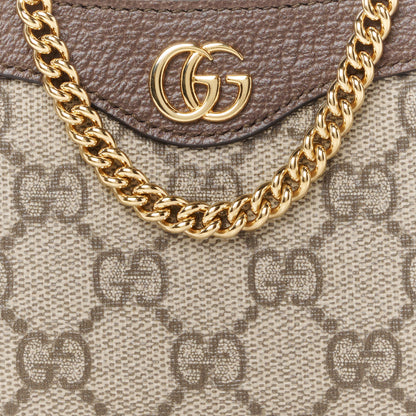Gucci GG Supreme Monogram Textured Dollar Calfskin Mini Ophidia Chain Bag Beige Ebony 8 of 10