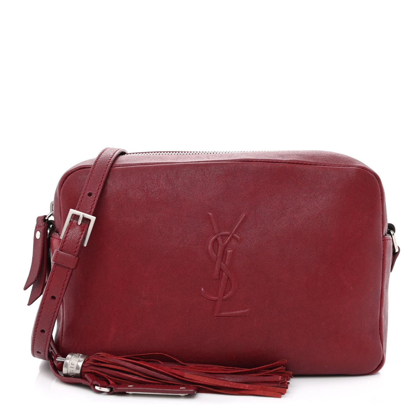 Lambskin Monogram Small Lou Camera Bag Lipstick Red