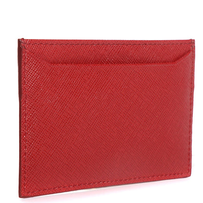 Prada Saffiano Metal Card Case Fuoco 3 of 9