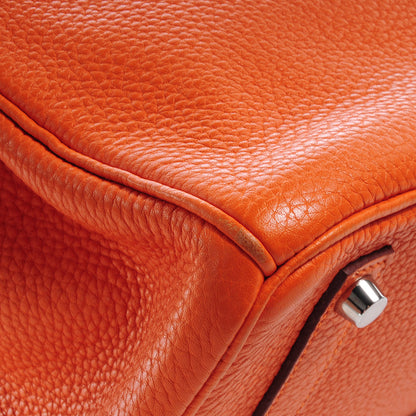 Hermes Taurillon Clemence Birkin 35 Orange 6 of 12