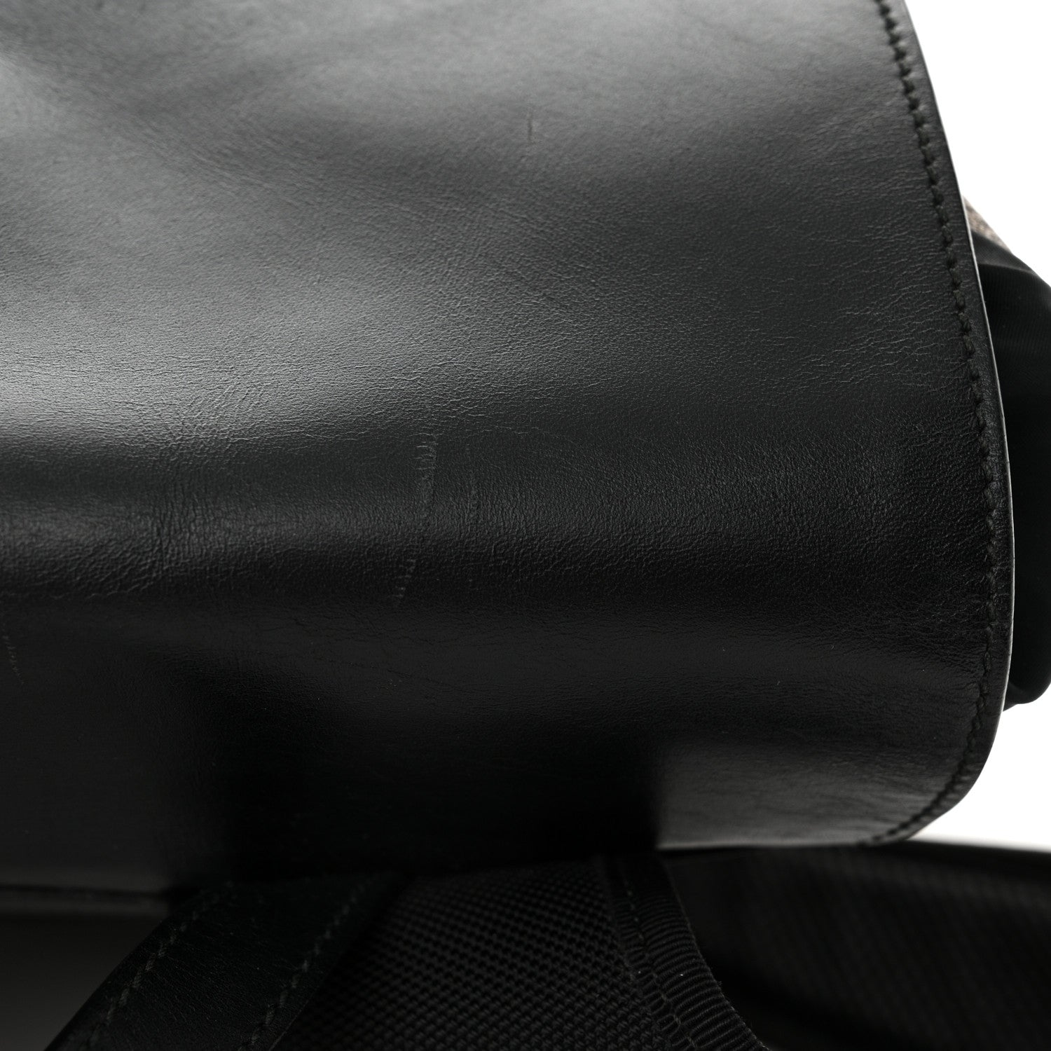 Gucci GG Supreme Monogram Single Buckle Backpack Beige Black 12 of 12