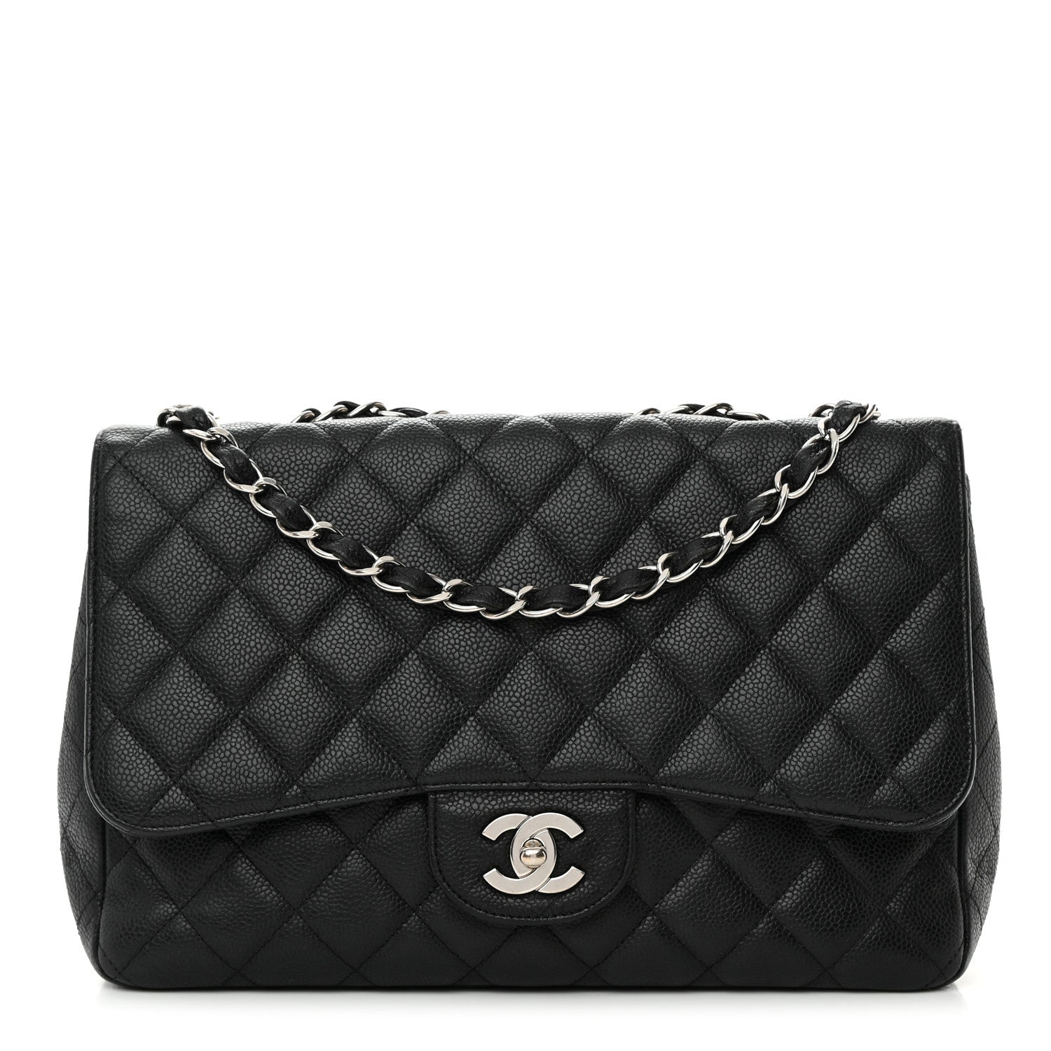 Chanel Caviar Quilted Jumbo Single Flap Black 1 of 14