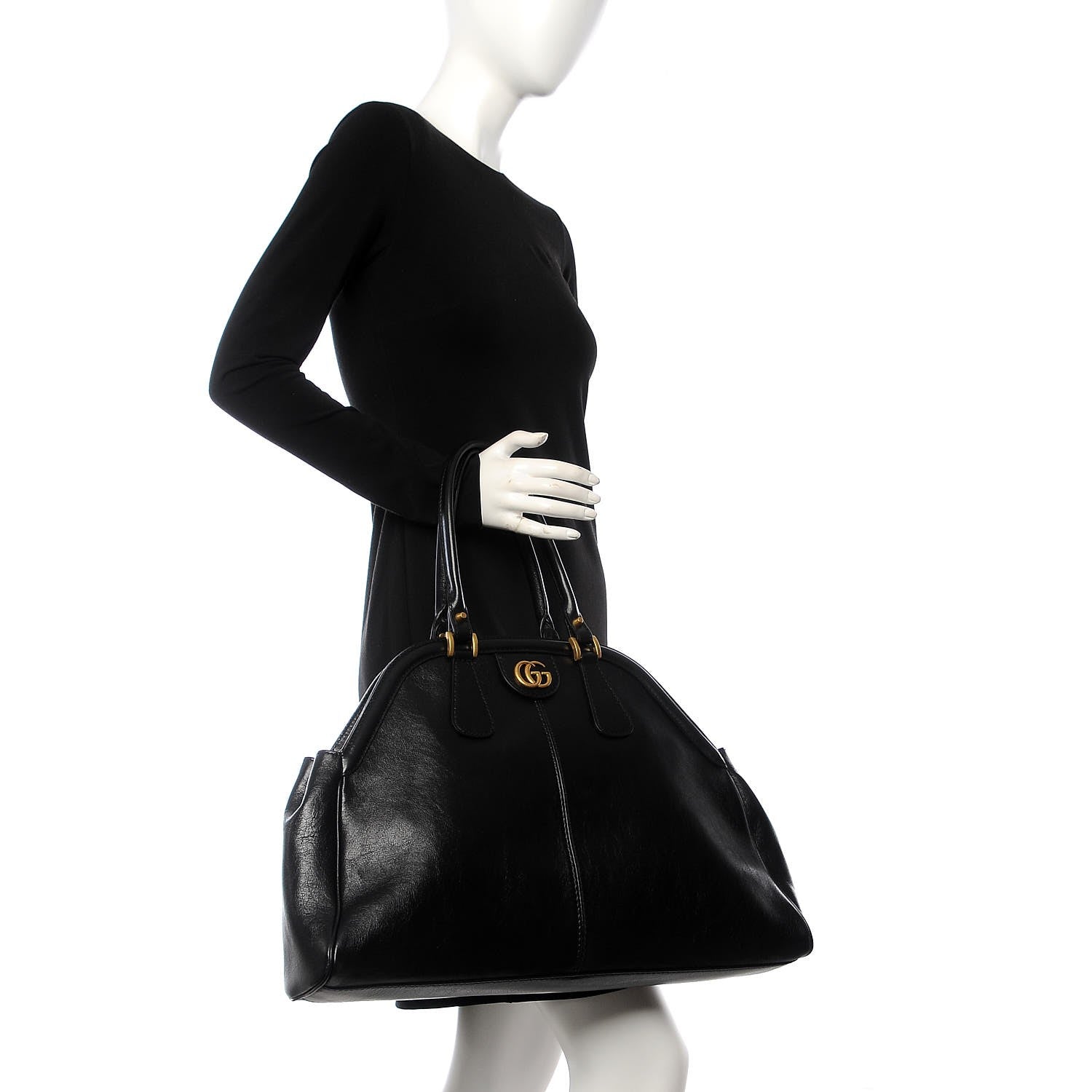 Gucci Calfskin Large Re(Belle) Top Handle Bag Black 2 of 7