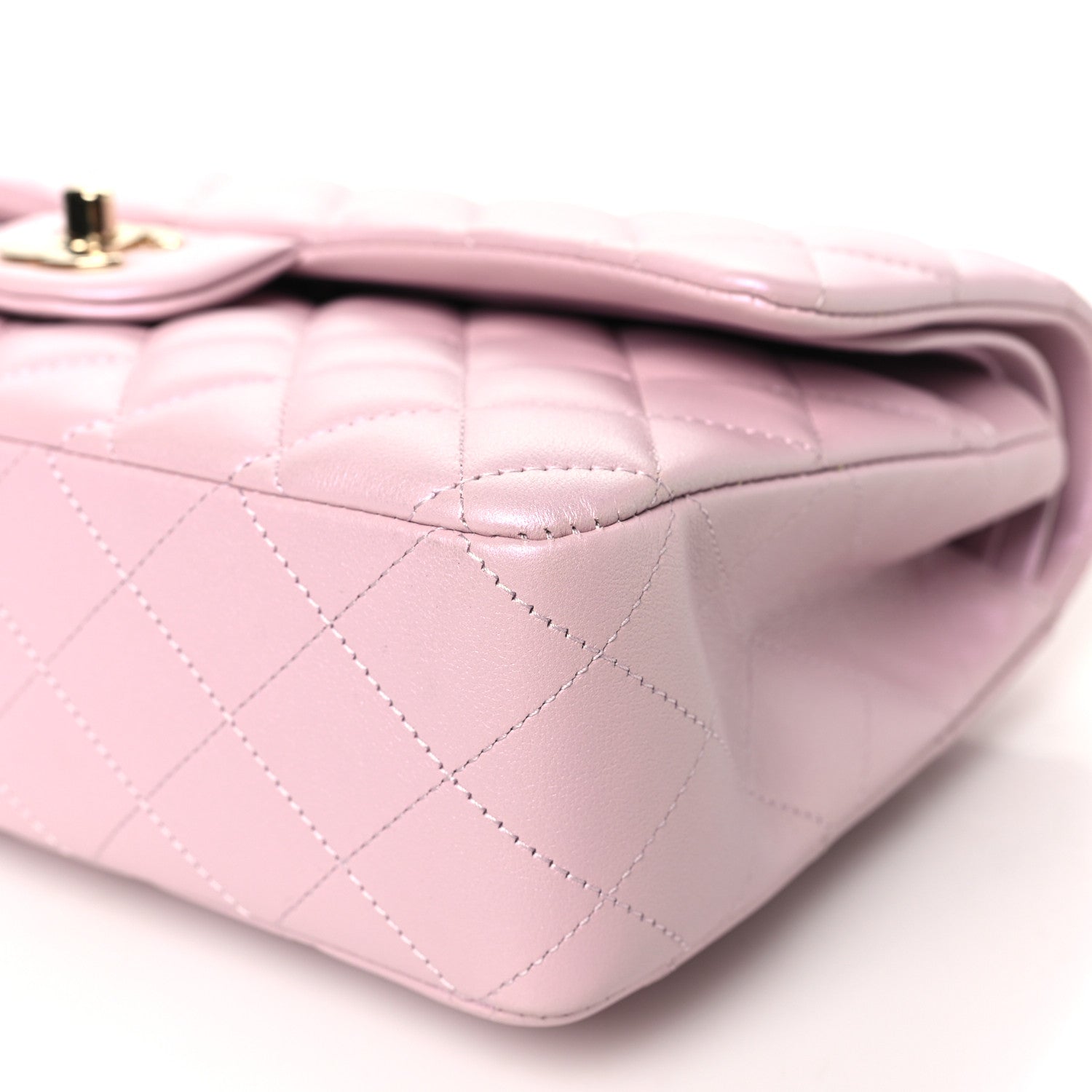 Chanel Iridescent Calfskin Quilted Medium Double Flap Light Pink 10 of 10