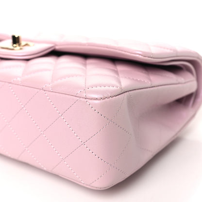 Chanel Iridescent Calfskin Quilted Medium Double Flap Light Pink 10 of 10