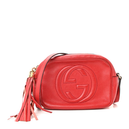 Gucci Pebbled Calfskin Small Soho Disco Bag Tabasco Red 1 of 10