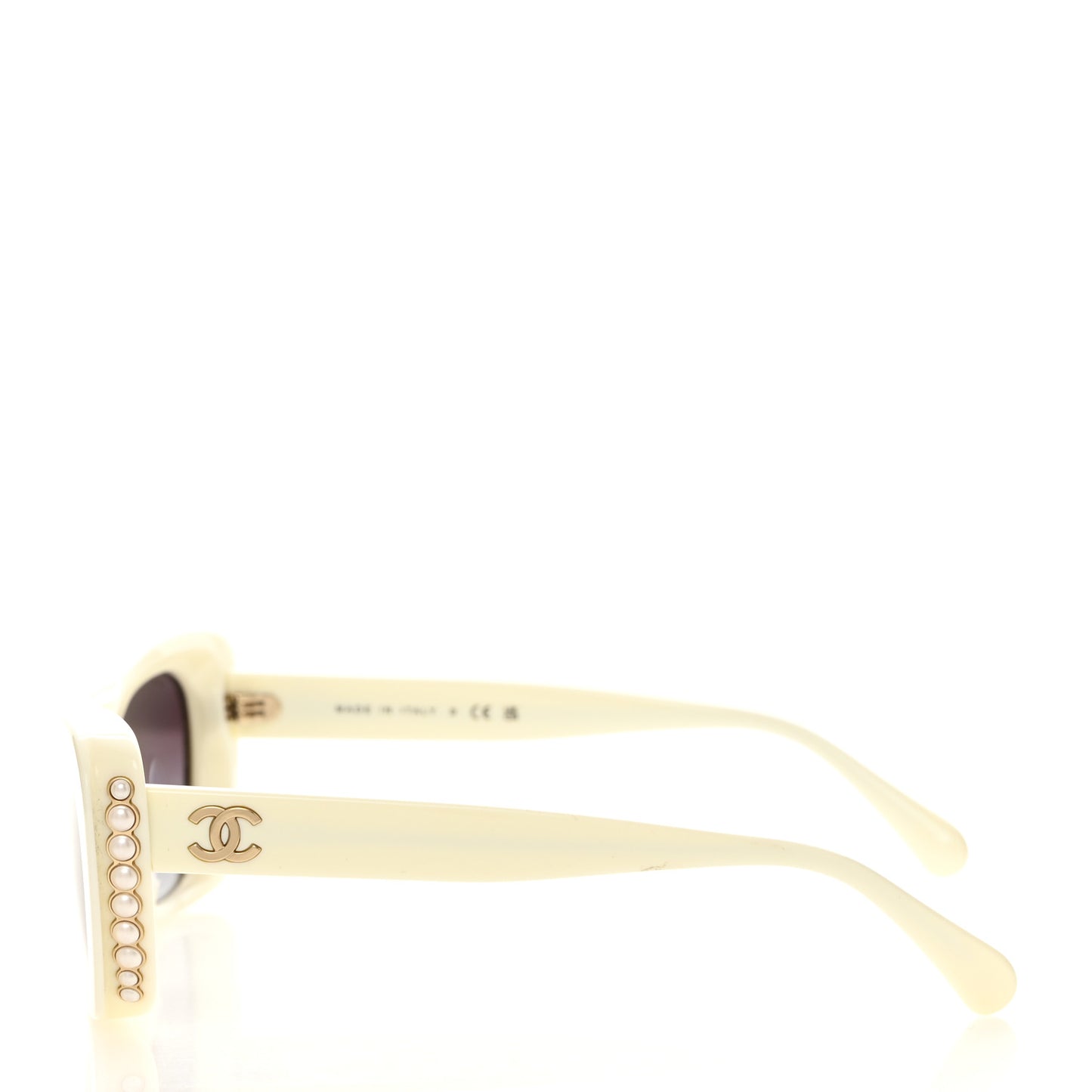 Acetate Pearl Cat Eye CC Sunglasses 5481-H White