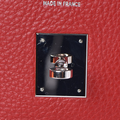 Hermes Taurillon Clemence Birkin 35 Rouge Casaque 13 of 33