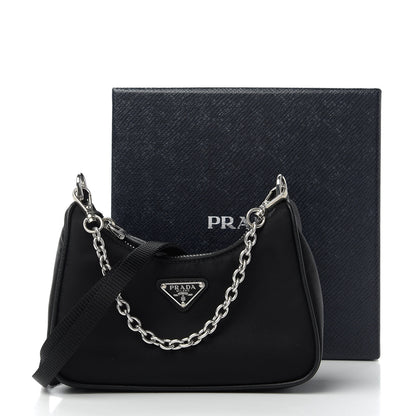 Prada Tessuto Nylon Mini Re-Edition 2000 Shoulder Bag Black 11 of 11