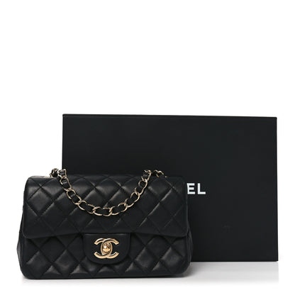 Chanel Lambskin Quilted Mini Rectangular Flap Black 11 of 11