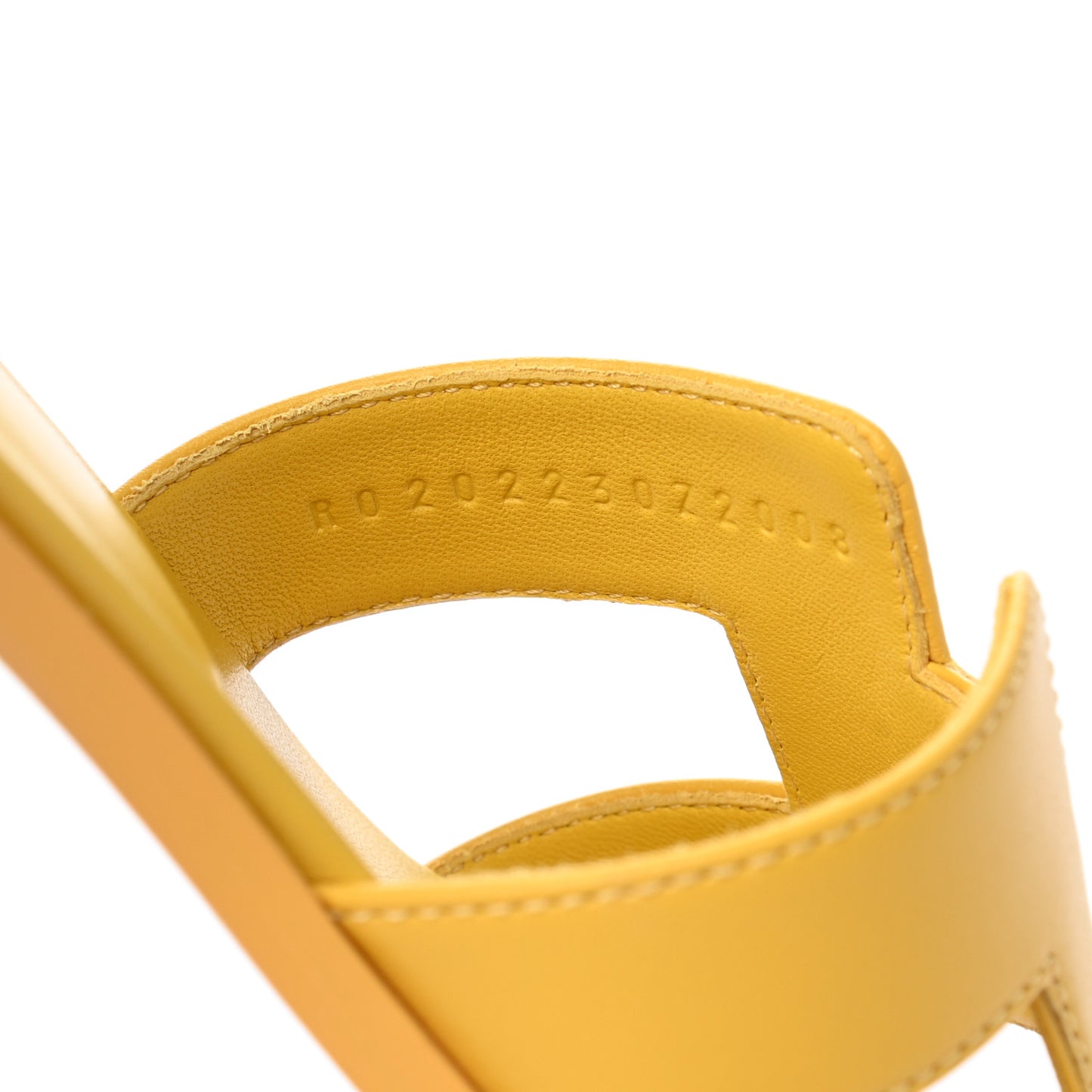 Calfskin Oran Sandals 38 Jaune Citron