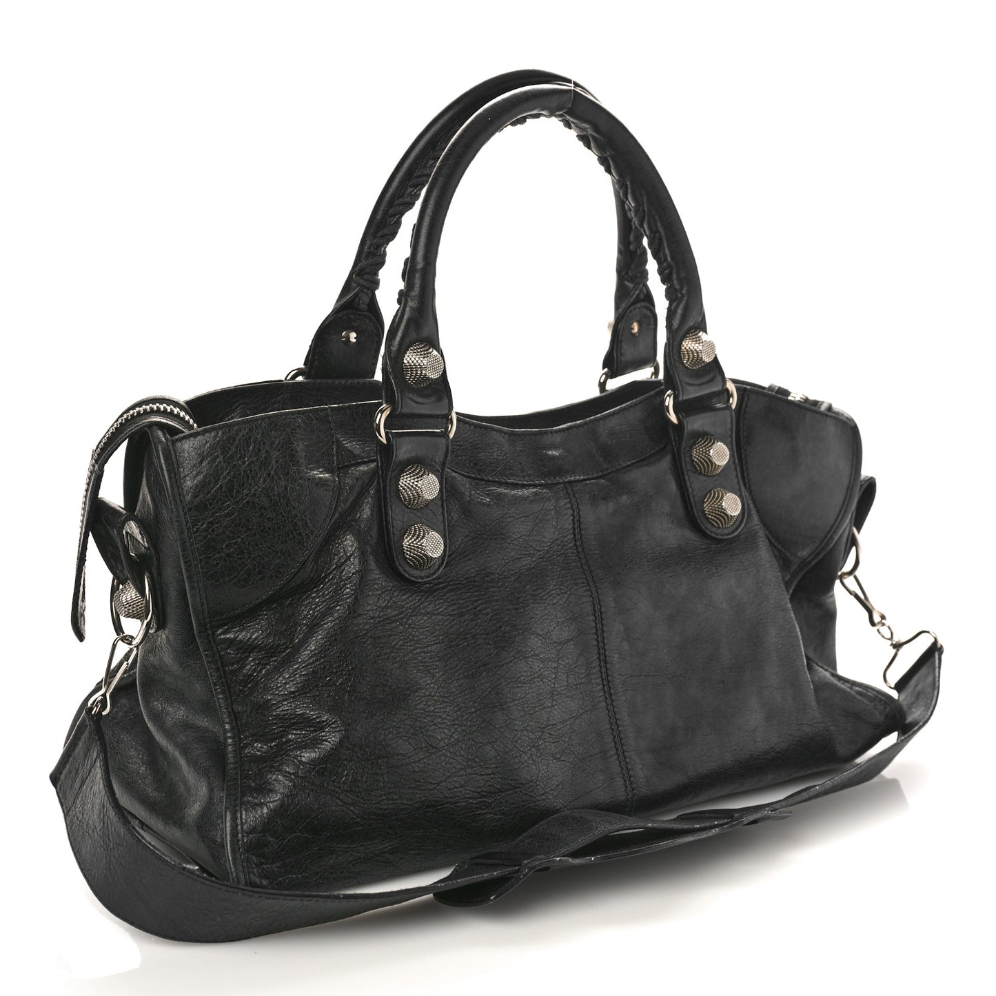 Agneau Giant 21 Silver Hardware Part Time Black