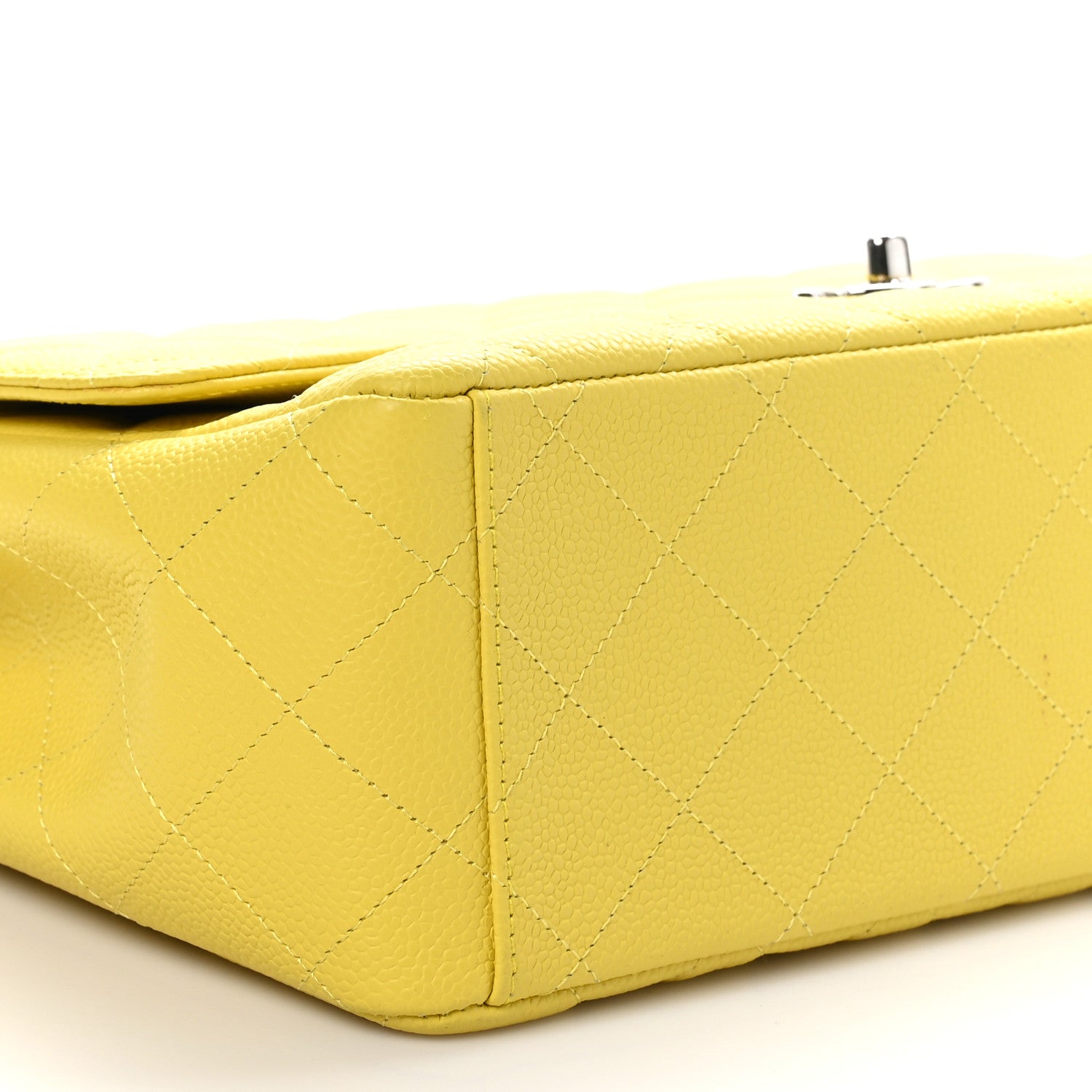 Chanel Caviar Quilted Maxi Single Flap Yellow 10 of 12