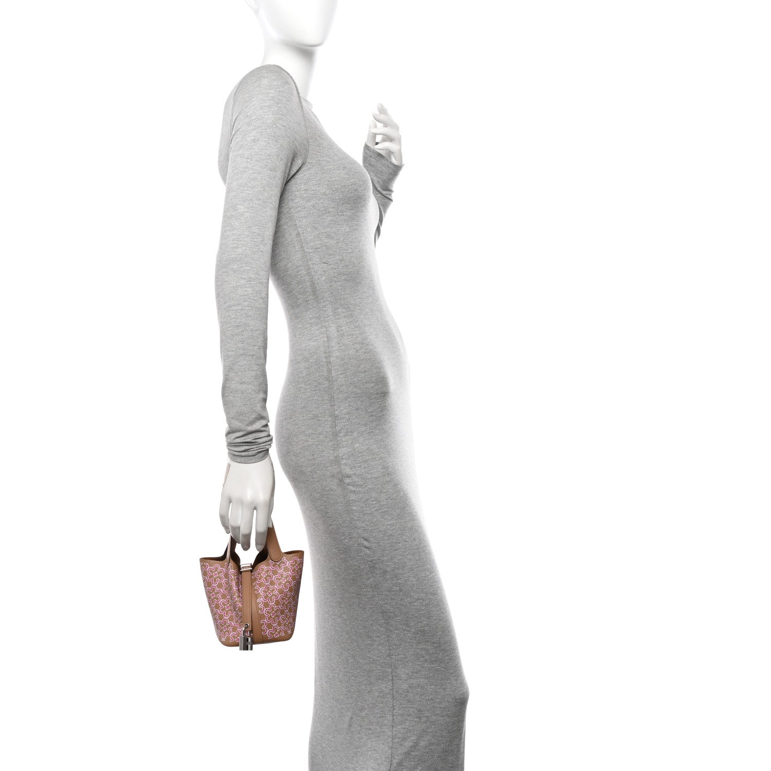 Hermes Swift Micro Lucky Daisy Picotin Lock Chai Rose White 2 of 11