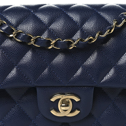 Chanel Caviar Quilted Small Double Flap Navy 8 of 10