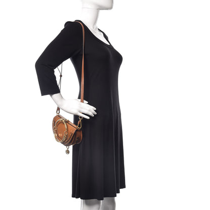 Chloe Spazzolato Sfumato Lambskin Calfskin Small Nile Bracelet Minaudiere Bag Caramel 2 of 11