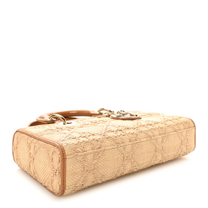 Christian Dior Raffia Macro Cannage Lady D-Joy Natural 4 of 10