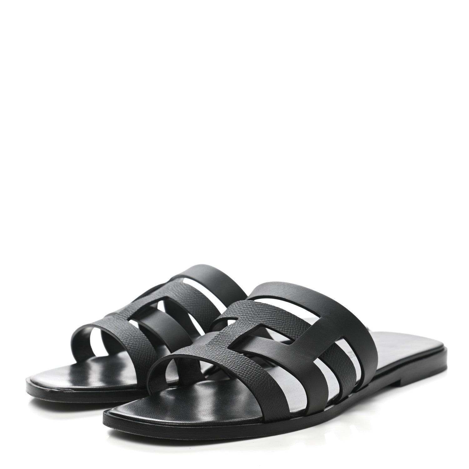 Hermes Calfskin Amore Sandals 38 Black 3 of 11