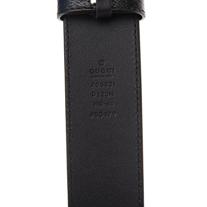 Gucci Textured Dollar Calfskin Nickel Double G 40mm Belt 85 34 Black 4 of 4